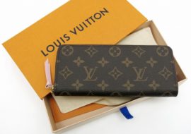 ルイヴィトン モノグラム ポルトフォイユ・クレマンス ローズバレリーヌ M61298