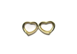 ティファニー オープンハート ピアス 750 YG 1.6g