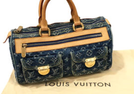 ルイヴィトン モノグラムデニム ネオスピーディ ミニボストン M95019 ブルー
