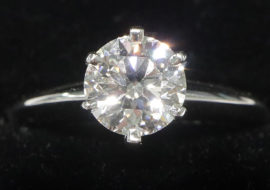 ティファニーソリティアリングPt950D1.01ct