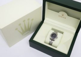 ロレックス オイスターパーペチュアル 176200 ブラック 369 ピンクバー