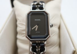 シャネル プルミエール シルバー ブラック Lサイズ H0451