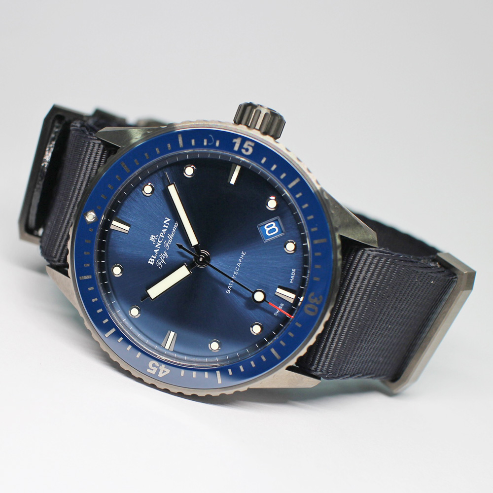 ブランパン フィフティ ファゾムス バチスカーフ 5000-0240-NAOA ブルー