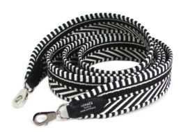 エルメス バンドリエール サングルカヴァル 25mm ブラック/ホワイト C刻印