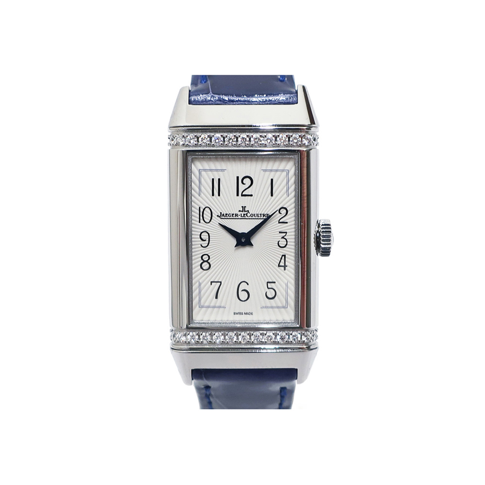 ジャガールクルト レベルソワン クォーツ ダイヤ Q3288420 SS/革ベルト レディース