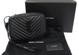 サンローラン ルー カメラバッグ 574494 キルティングショルダー ブラック レディース