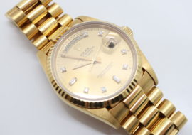 ロレックス デイデイト シャンパンゴールド文字盤 ダイヤ K18YG 18238A