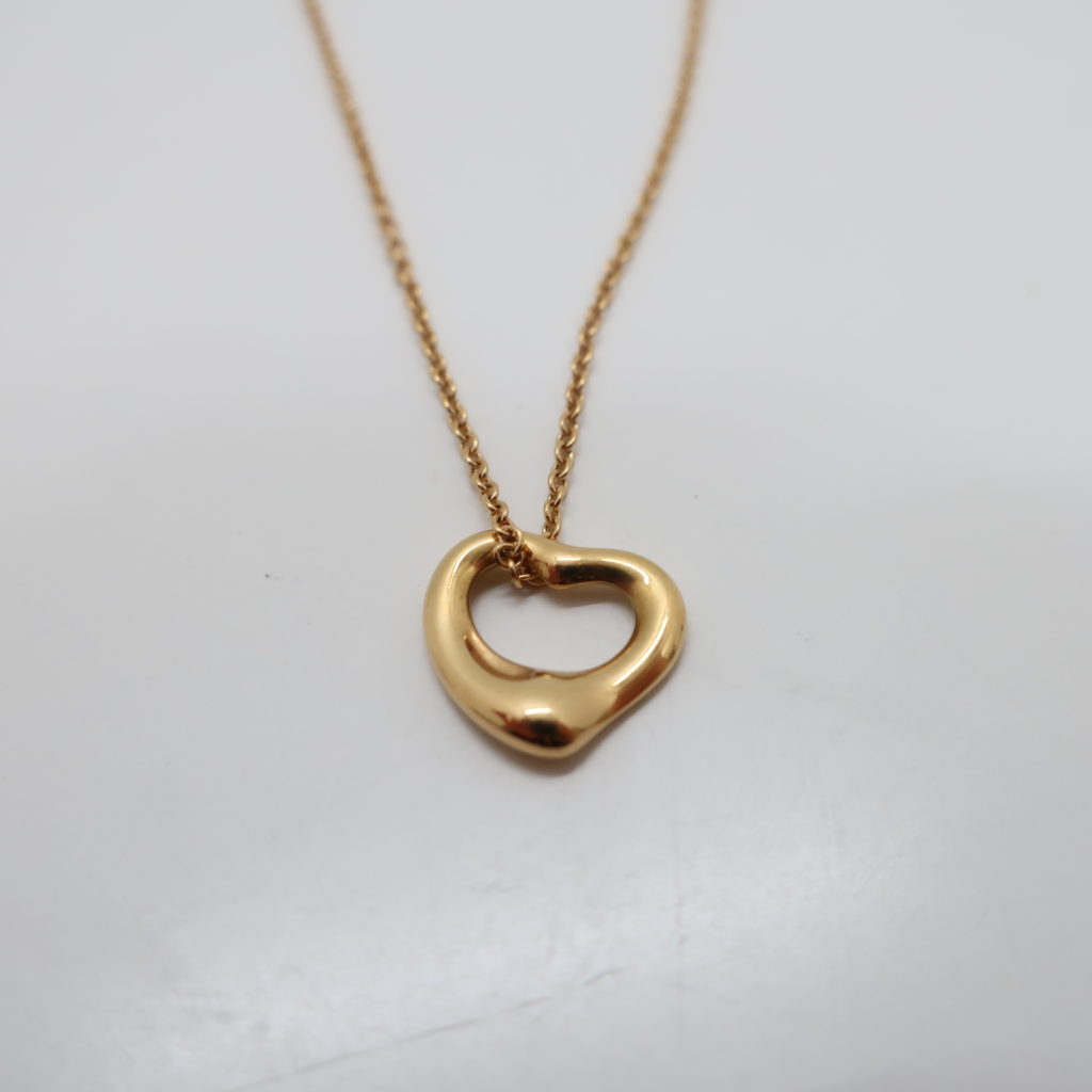 TIFFANY ティファニー オープンハート ネックレス 750PG