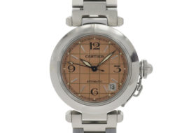 カルティエ パシャC W31024M7 ピンク文字盤 ボーイズ