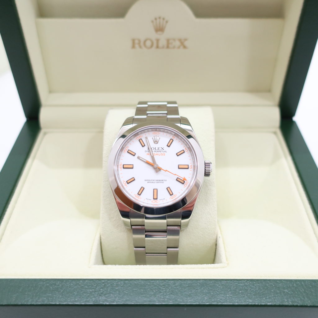 ロレックス ミルガウス ホワイト文字盤 116400 SS