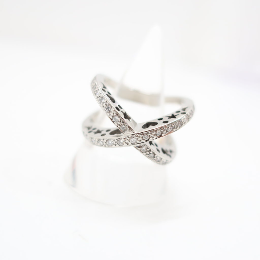 リング K18WG ダイヤモンド 0.88ct ホワイトゴールド