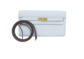 エルメス ケリーウォレット ロング トゥーゴー エプソン ブルーブリュム/ゴールド金具