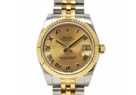 ロレックス デイトジャスト31 178273 シャンパンローマ文字盤 SS×K18YG