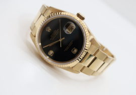 ロレックス デイトジャスト オニキス文字盤 16238 750 金無垢