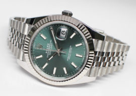 ロレックス デイトジャスト 41 126334 ミントグリーン SS WG ジュビリー 保証書付き 2022年