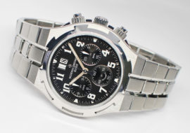 ヴァシュロンコンスタンタン オーヴァーシーズ クロノグラフ 49140/423A ブラック 保証書付き