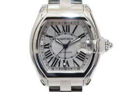 カルティエ CARTIER ロードスター GMT W62032X6 SS シルバー 自動巻き