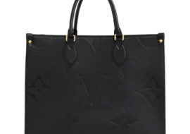 ルイヴィトン オンザゴーMM M45595 モノグラム・アンプラントノワール レザー レディース メンズ 未使用