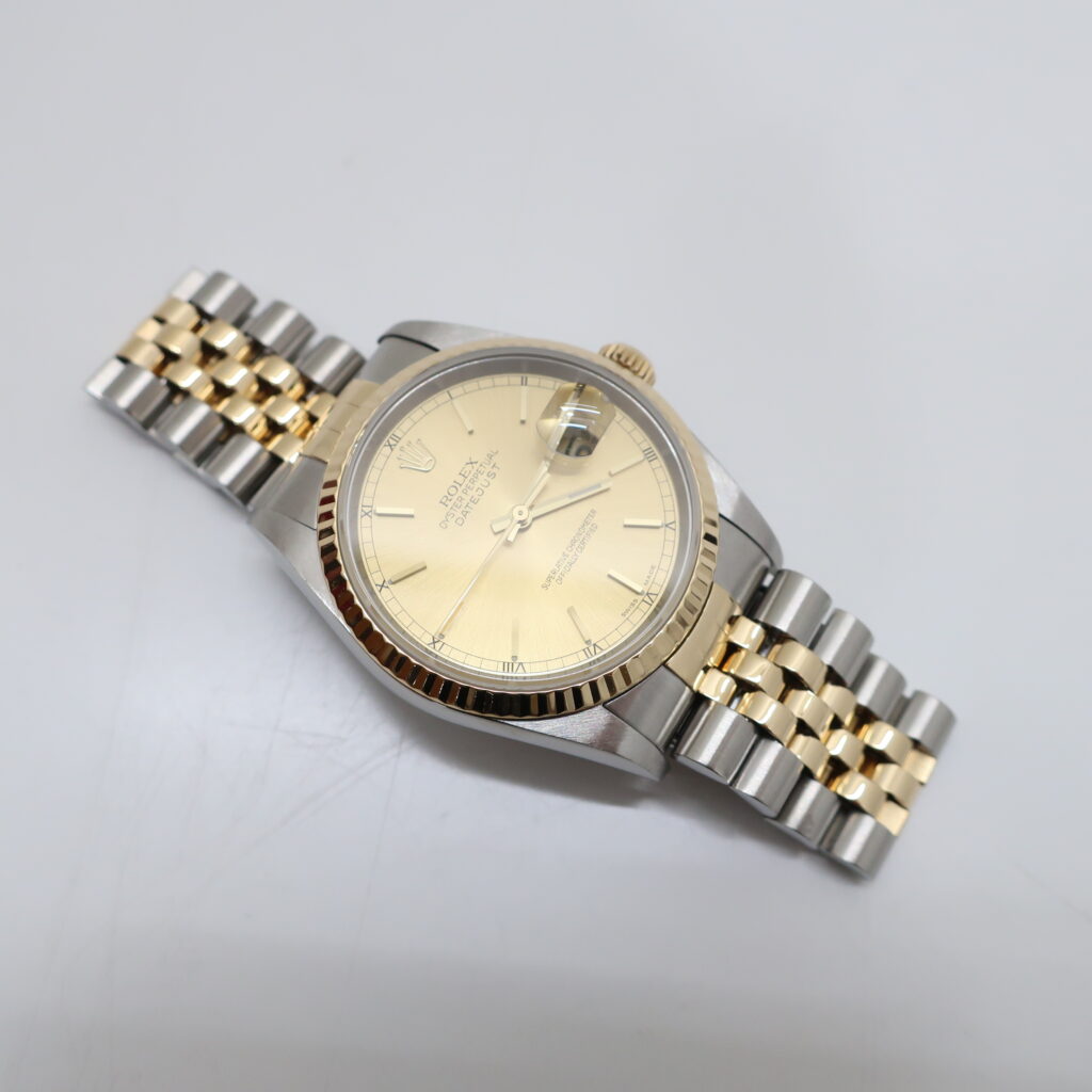ロレックス デイトジャスト 16233 SS YG シャンパン文字盤