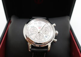 ショパール ミッレミリア クロノグラフ 168589-3012 シルバー文字盤 SS レザーベルト