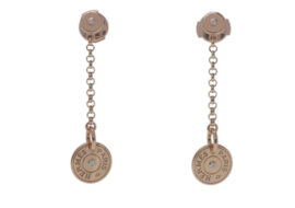 エルメス ガンバード ピアス 4Pダイヤ 750PG ピンクゴールド