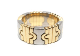 ブルガリ BVLGARI パレンテシ リング コンビ 750YG SS