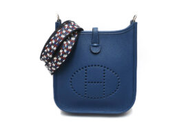 エルメス HERMES エブリンTPM アマゾン トリヨンクレマンス ブルー Y刻印 ショルダーバッグ