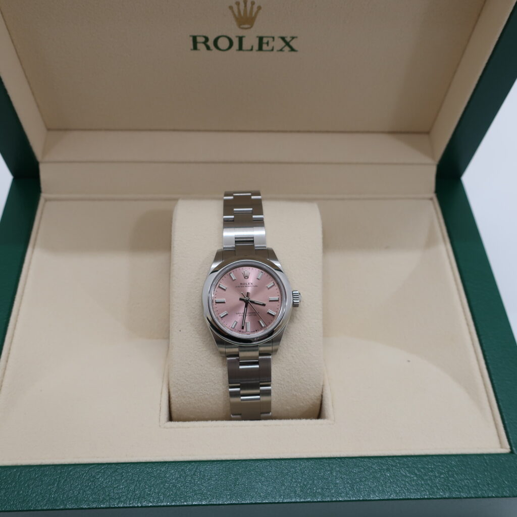 ロレックス オイスターパーペチュアル ピンク文字盤 276200 SS