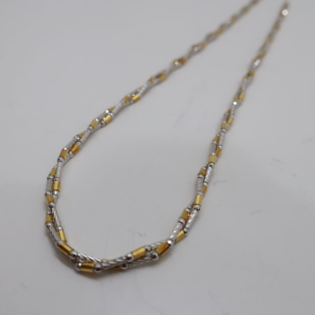 ネックレス K18 K18WG スクリュー コンビ