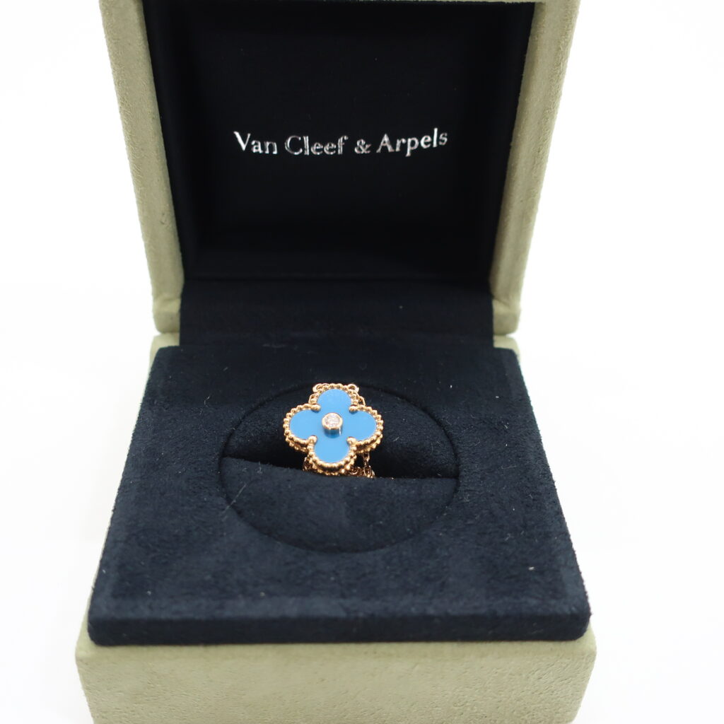 ヴァンクリーフ＆アーペル ヴィンテージアルハンブラネックレス 1P ダイヤモンド K18YG