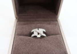 ショーメ リアン ハーフパヴェ ダイヤモンドリング 050-583050 Au750