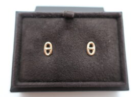 エルメス シェーヌダンクルTPM ピアス K18PG ピンクゴールド