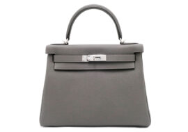 HERMES エルメス ケリー28 内縫い トゴ エタン シルバー金具 Z刻印