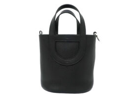 エルメス インザループ 18 PM トリヨンクレマンス ブラック シルバー金具 U刻印