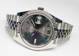 ロレックス デイトジャスト 41 126334 ランダム スレート ローマ SS WG 保証書付き 2019年