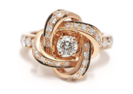 ブシュロン BOUCHERON アバ ピヴォワンヌ ダイヤモンド リング 750PG