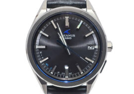 カシオ CASIO オシアナス OCW-T200SCE-8AJR 電波ソーラー モバイルリンク SS レザー ブラック