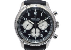 ブライトリング BREITLING ナビタイマー8 B01 クロノグラフ43mm AB0117 ブラック SS レザー 自動巻き