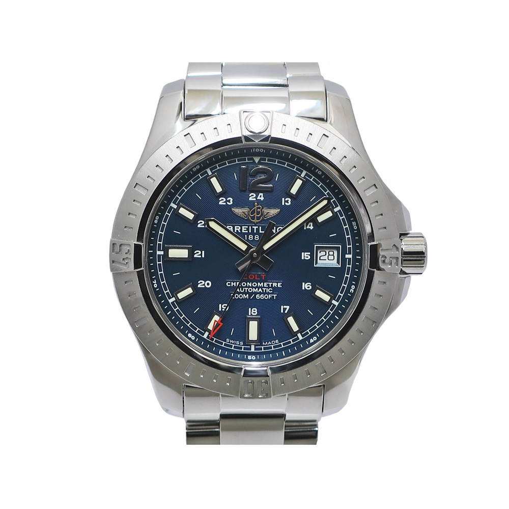 ブライトリング BREITLING コルト オートマティック41 A17313 SS ブルー 自動巻き