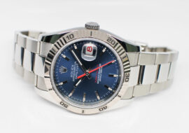 ロレックス デイトジャスト ターノグラフ 116264 Z番 ブルー SS WG