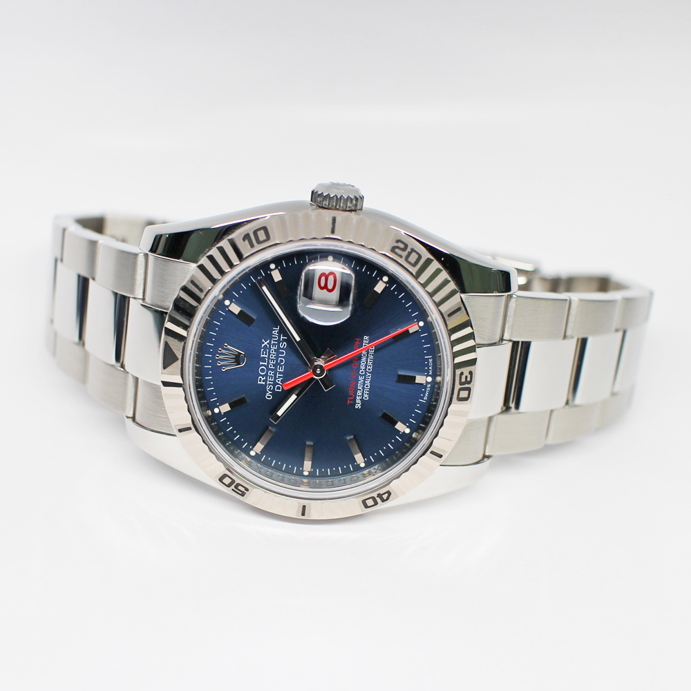 ロレックス デイトジャスト ターノグラフ 116264 Z番 ブルー SS WG