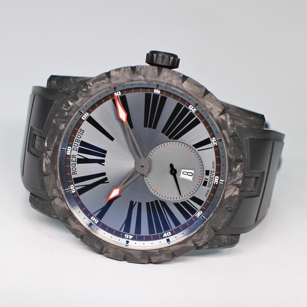 ロジェデュブイ エクスカリバー 42 DBEX0509 シルバー カーボン ラバー