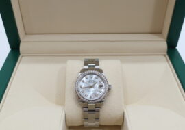 ロレックス デイトジャスト 279384RBR シェル文字盤 SS WG ダイヤ10P