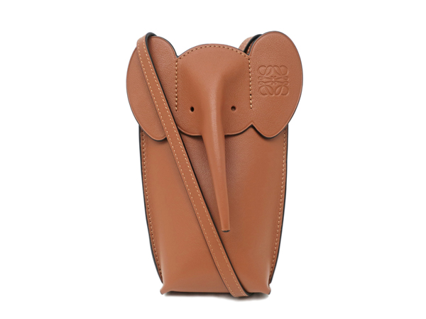 ロエベ エレファント ポケット ショルダーバッグ ポシェット ブラウン