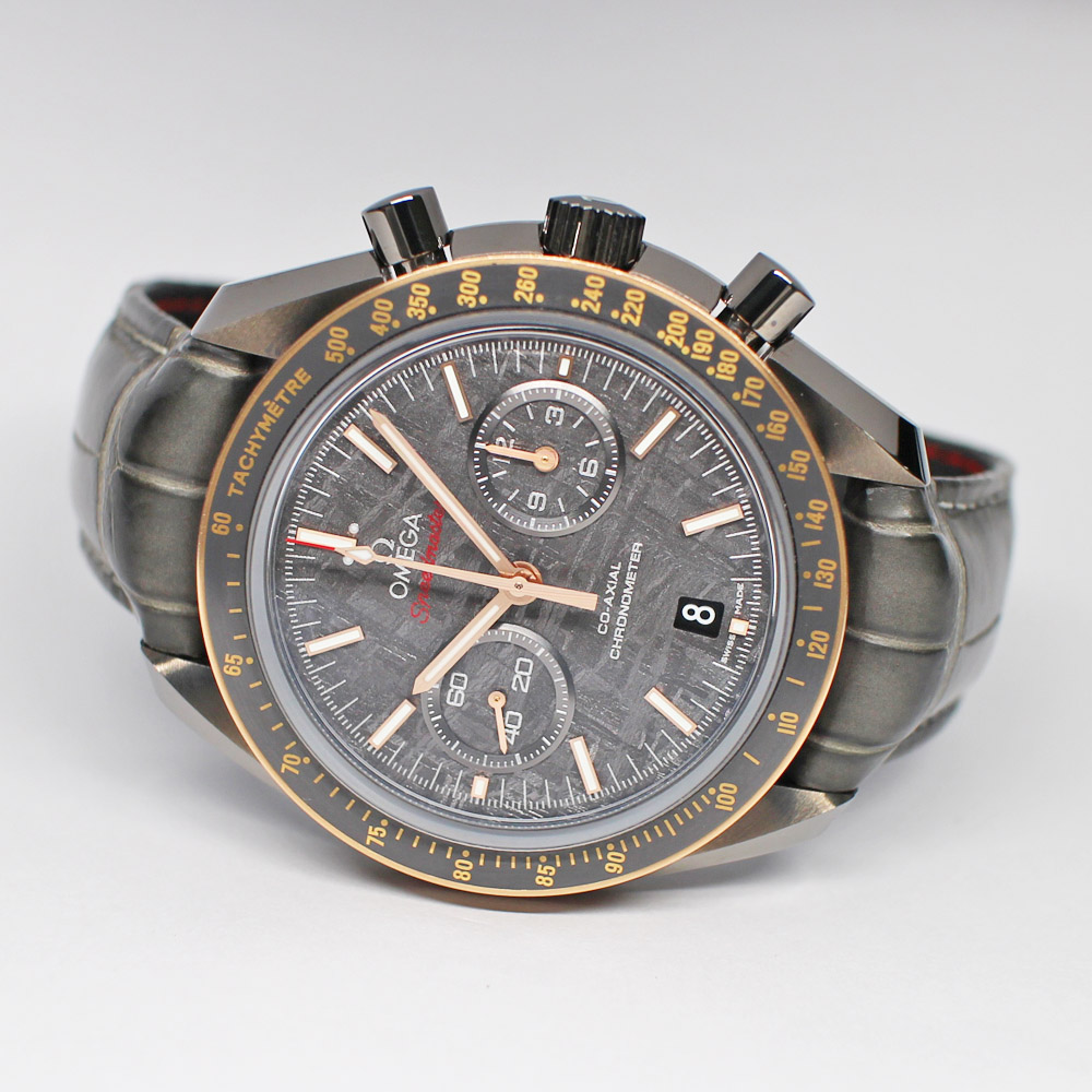 オメガ スピードマスター グレー サイド オブ ザ ムーン コーアクシャル 311.63.44.51.99.001 メテオライト CE 革
