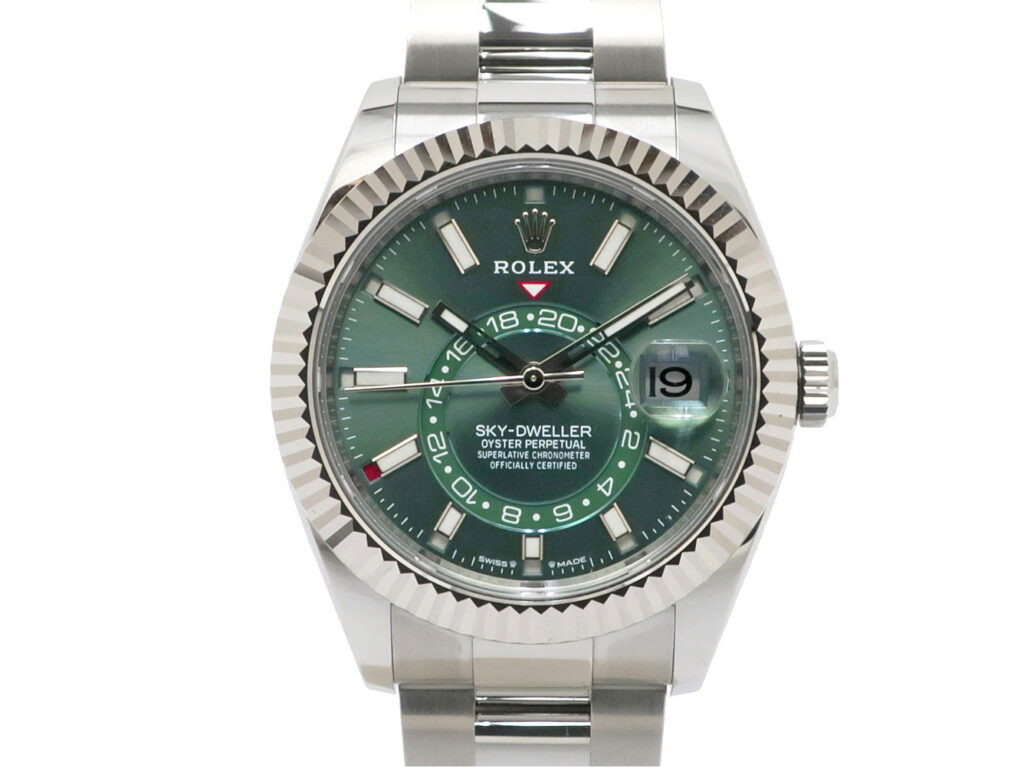 ロレックス スカイドゥエラー 336934 ミントグリーン文字盤 オイスターブレス ランダム SS K18WG
