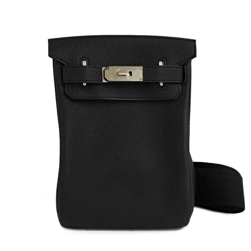 エルメス アッカドPM トゴ ブラック シルバー金具 ボディバッグ B刻印 新品