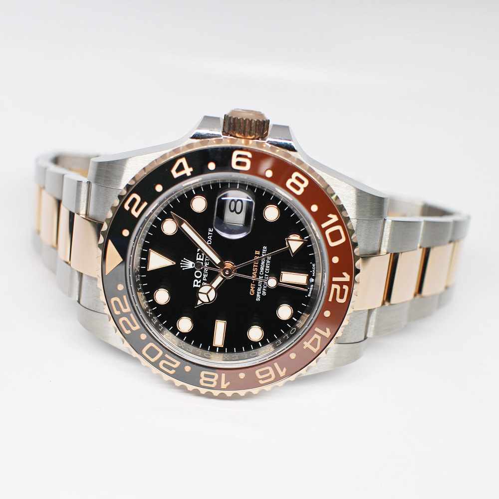 ロレックス GMTマスターII 126711CHNR ブラック SS RG 保証書付き 2020年