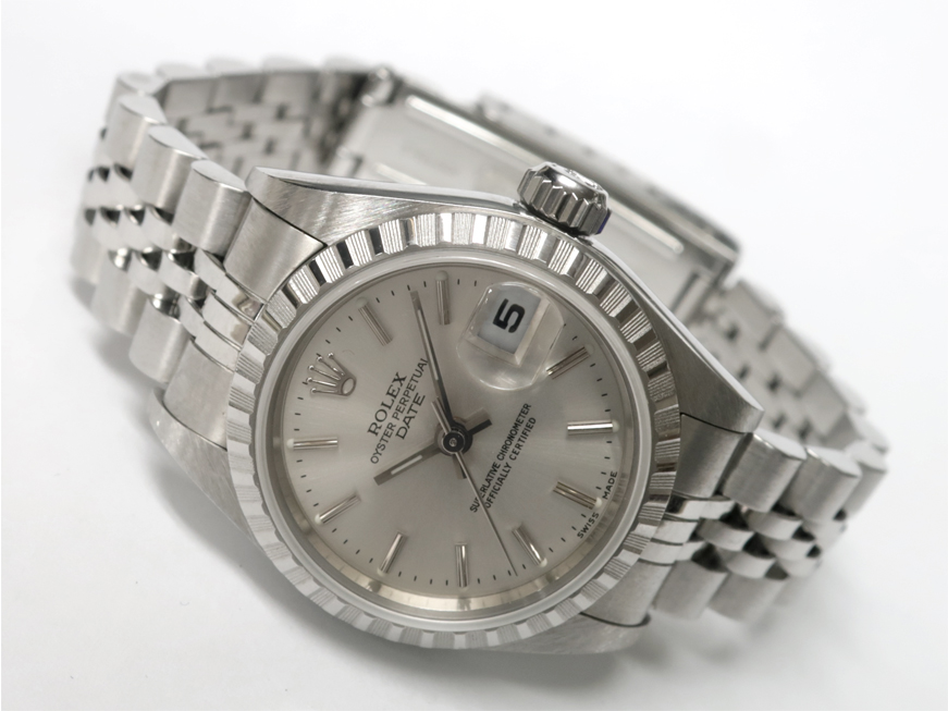 ROLEX ロレックス オイスターパーペチュアル デイト 79240 レディース シルバー文字盤