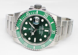 ロレックス サブマリーナ デイト 116610LV ランダム グリーン 自動巻き メンズ 保証書付き 2015年